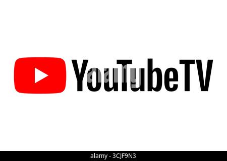 Logo YouTube TV Foto Stock