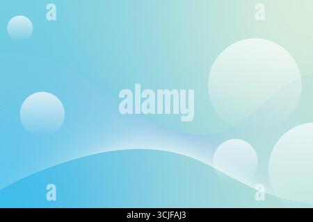 Crea un design sereno e moderno con questo sfondo vettoriale astratto. Caratterizzato da una splendida sfumatura blu e verde, l'opera d'arte incorpora un morbido c Illustrazione Vettoriale