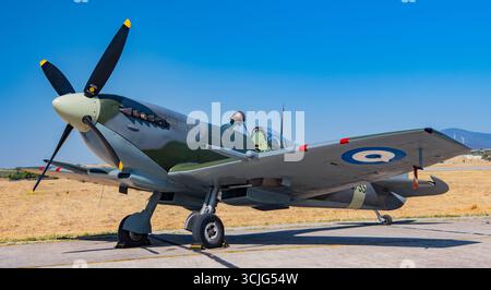 Supermarine Spitfire all'AFW 2025 di Tanagra, Grecia Foto Stock