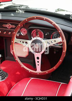 Dettagli interni Classic MG Foto Stock
