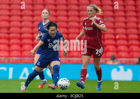 Anfield, Liverpool, Regno Unito. , . Yuka Momiki (29 Everton) passa la palla in largo. Liverpool / Everton, WSL, Anfield, Liverpool, Inghilterra, 7 settembre 2025. (Sean Walsh/SPP) credito: SPP Sport Press Photo. /Alamy Live News Foto Stock