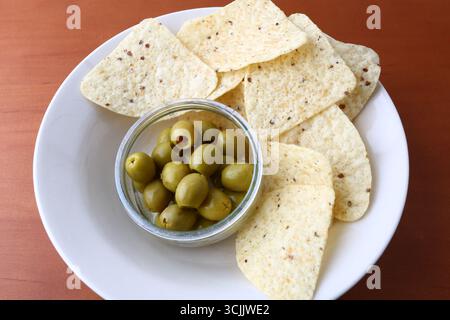 nachos come tipico aperitivo messicano Foto Stock