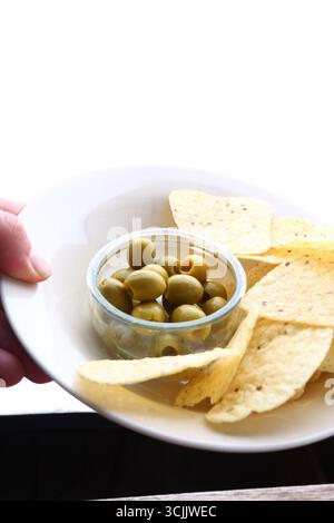 nachos come tipico aperitivo messicano Foto Stock