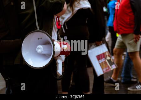 Cork, Irlanda. 6 settembre 2025. Cork Palestine Solidarity Campaign ha riunito quasi 700 persone sulla Grand Parade prima di marciare nella contea di Cork. (Credit Image: © Annabelle Hamil/ZUMA Press Wire) SOLO PER USO EDITORIALE! Non per USO commerciale! Foto Stock