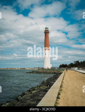Faro di Barnegat a Barnegat, New Jersey Foto Stock