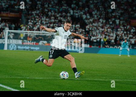 Colonia, Germania. 7 settembre 2025. Colonia, Germania, 7 settembre 2025 Florian Wirtz (#17 - Germania) durante la partita delle qualificazioni europee UEFA tra Germania e Irlanda del Nord al Rhein-energie-Stadion di Colonia, Germania. (Gabor Baumgarten/SPP) credito: SPP Sport Press Photo. /Alamy Live News Foto Stock