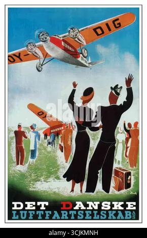 Uno splendido poster di viaggio vintage del 1920 per la Germania Foto Stock