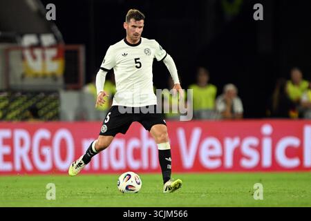 Colonia, Germania. 7 settembre 2025. Calcio: Qualificazione ai Mondiali Europa, Germania - Irlanda del Nord, fase a gruppi, gruppo A, Matchday 2, RheinEnergieStadion, Pascal Groß (Germania) gioca la palla. Crediti: Federico Gambarini/dpa/Alamy Live News Foto Stock