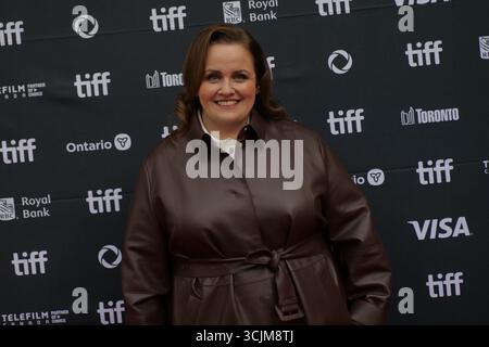 Toronto, Canada. 7 settembre 2025. Jessica Gunning partecipa alla prima di ''The Christophers'' durante il Toronto International Film Festival 2025 al Princess of Wales Theatre di Toronto, Ontario, il 7 settembre 2025. (Foto di Arrush Chopra/NurPhoto) crediti: NurPhoto SRL/Alamy Live News Foto Stock