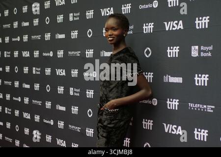 Toronto, Canada. 7 settembre 2025. Anyier Anei partecipa alla prima di ''Couture'' durante il Toronto International Film Festival 2025 al Princess of Wales Theatre di Toronto, Ontario, il 7 settembre 2025. (Foto di Arrush Chopra/NurPhoto) crediti: NurPhoto SRL/Alamy Live News Foto Stock