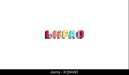 LMFAO, colorata e audace, popolare parola gergale su Internet Illustrazione Vettoriale
