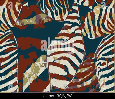 Pelle zebra prin,carta da parati t, motivo, sfondo,vettore,astratto,pelle animale Illustrazione Vettoriale
