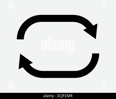 Icona freccia rotazione puntatore freccia rotazione rotazione cerchio circolare riutilizzo riciclo Spinning sistema Aggiorna Recarica Reimposta Aggiorna simbolo ciclo punto Illustrazione Vettoriale