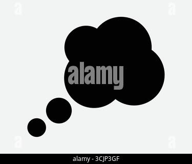 Icona Thought Bubble idea comunicazione discorso pensiero Cloud Bubbles dialogo sogno sognare giorno sognare contemplazione forma simbolo segno Illustrazione Vettoriale