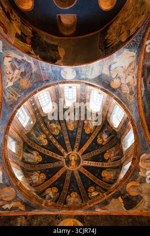 Affreschi bizantini, Moschea di Kariye (anche Chiesa del Santo Salvatore di Chora), IV secolo d.C., sito Patrimonio dell'Umanità dell'UNESCO, Istanbul, Turchia Foto Stock