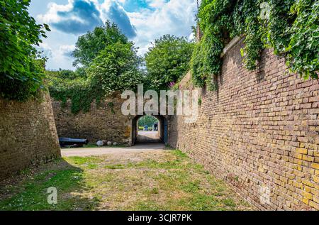 Pezzi di artiglieria in mostra al Fort Amherst di Chatham Foto Stock