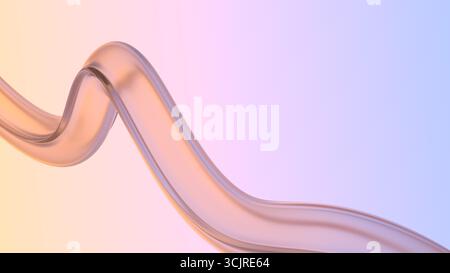 Linee audaci in vetro astratto. Sfondo gradiente astratto. Forme di liquido astratte. Colori sfumati morbidi Foto Stock