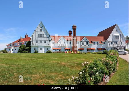 Ingonish, Canada - 26 luglio 2012: Il Keltic Lodge a Ingonish, nuova Scozia, Canada è un resort ben noto che si trova nelle Highland di Cape Breton Foto Stock