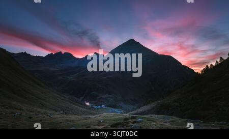 Malghera in Val Grosina, Valtellina, Lombardia, Italia Foto Stock
