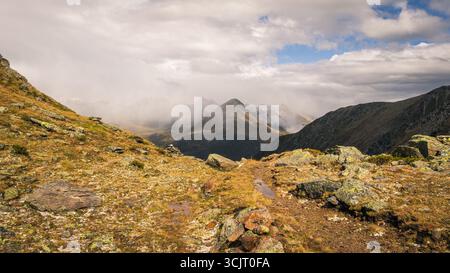 Malghera in Val Grosina, Valtellina, Lombardia, Italia Foto Stock