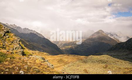 Malghera in Val Grosina, Valtellina, Lombardia, Italia Foto Stock