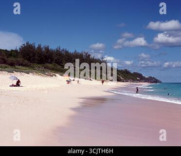 Warwick Long Bay Beach, Bermuda, agosto 95 Foto Stock