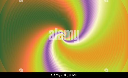 Hypnotic Swirl Una spirale di colori ipnotica. Vibrante disegno astratto a spirale o a spirale. Illustrazione Vettoriale
