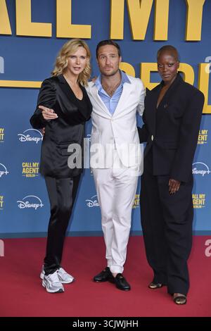 Veronica Ferres, Frederick Lau und Florence Kasumba bei der Weltpremiere von Disney Original serie Call My Agent Berlin in Berlin AM 08.09.2025 Foto Stock