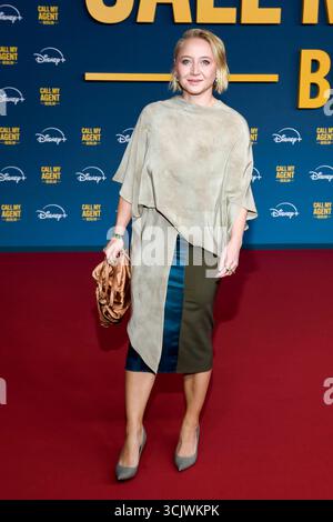abb Anna Maria Muehe zu Gast auf dem roten Teppich bei der zur Deutschlandpremiere des Kino Films CHIAMA IL MIO AGENTE BERLIN im Kino Collosseum AM 08.09.2025 a Berlino Berlino Germania *** abb Anna Maria Muehe come ospite sul Red carpet alla prima tedesca del film CHIAMA IL MIO AGENTE BERLIN al cinema Collosseum l'8 settembre 2025 a Berlino Germania Foto Stock