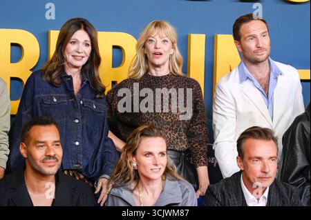 abb Michael Klammer, Karin Hanczewski, Frederick Lau und Lucas Gregorowicz zu Gast auf dem roten Teppich bei der zur Deutschlandpremiere des Kino Films CHIAMA IL MIO AGENTE BERLIN im Kino Collosseum am 08.09.2025 a Berlino Deutschland *** abb Michael Klammer, Karin Hanczewski, Frederick Lau e Lucas Gregorowicz come ospiti sul tappeto rosso al film tedesco al 2025 Berlino Collosseum di Berlino al cinema Berlino 09 Foto Stock