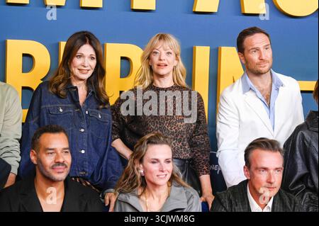 abb Michael Klammer, Karin Hanczewski, Frederick Lau und Lucas Gregorowicz zu Gast auf dem roten Teppich bei der zur Deutschlandpremiere des Kino Films CHIAMA IL MIO AGENTE BERLIN im Kino Collosseum am 08.09.2025 a Berlino Deutschland *** abb Michael Klammer, Karin Hanczewski, Frederick Lau e Lucas Gregorowicz come ospiti sul tappeto rosso al film tedesco al 2025 Berlino Collosseum di Berlino al cinema Berlino 09 Foto Stock