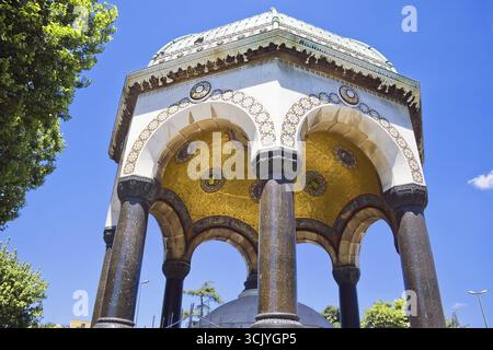 Fontana di tedesco, il dono di Kaiser Wilhelm II, Istanbul, Turchia Foto Stock