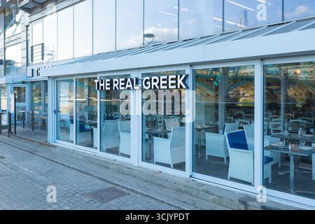 Il vero ristorante greco, Southbank, Londra, Gran Bretagna. Foto Stock