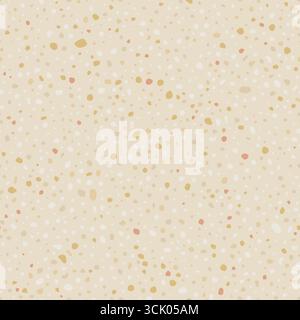 Pavimento in terrazzo vettoriale senza cuciture. Superficie in pietra piatta senza cuciture. Piastrelle per pavimenti in ghiaia. Illustrazione Vettoriale