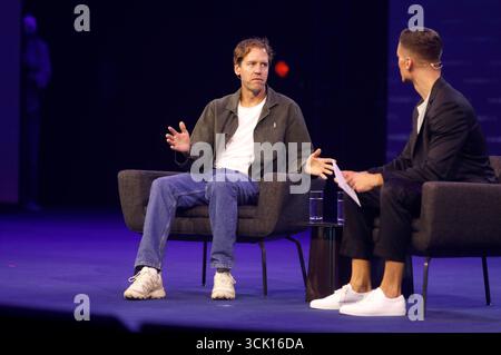 Sebastian Vettel auf der IAA Mobility 2025 a der Messe München. München, 09.09.2025 *** Sebastian Vettel all'IAA Mobility 2025 presso Messe München Monaco di Baviera, 09 09 2025 foto:xAgenturxWehnertx/xGränzdörferx/xFuturexImagex vettel 5902 Foto Stock