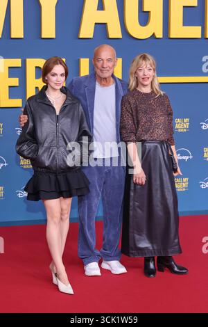 08.09.2025, Emilia Schüle, Heiner Lauterbach und Heike Makatsch zur Premiere von Call My Agent: Berlin, Colosseum Kino, Berlin, Berlin *** 08 09 2025, Emilia Schüle, Heiner Lauterbach e Heike Makatsch alla prima di Call My Agent Berlin, Colosseum Kino, Berlin, Berlin Foto Stock