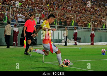 Maturin, Venezuela. 9 settembre 2025. James Rodriguez della Colombia durante la partita tra Venezuela e Colombia per il 18 ° turno delle qualificazioni FIFA 2026, al Maturin Monumental Stadium, a Maturin, Venezuela, il 9 settembre 2025. Foto: Alejandro Teran/DiaEsportivo/Alamy Live News crediti: DiaEsportivo/Alamy Live News Foto Stock