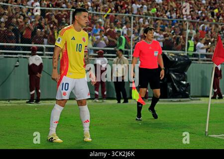 Maturin, Venezuela. 9 settembre 2025. James Rodriguez della Colombia, durante la partita tra Venezuela e Colombia per il 18° turno delle qualificazioni FIFA 2026, al Maturin Monumental Stadium, a Maturin, Venezuela, il 9 settembre 2025. Foto: Alejandro Teran/DiaEsportivo/Alamy Live News crediti: DiaEsportivo/Alamy Live News Foto Stock