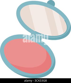 Specchio cosmetico per trucco donna Illustrazione Vettoriale