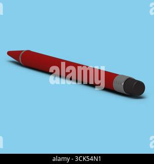 Una penna rossa progettata per scrivere, sfoggia un design elegante e moderno. Foto Stock