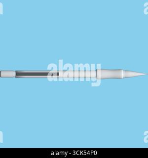 Una penna elegante e moderna progettata per scrivere e disegnare, presenta un design minimalista. Foto Stock