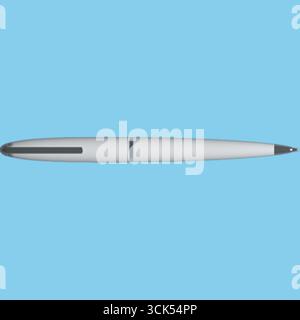 Una penna elegante e moderna progettata per scrivere con un'estetica minimalista. Foto Stock