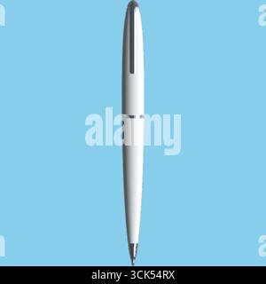 Una penna elegante e moderna progettata per scrivere con un'estetica minimalista. Foto Stock