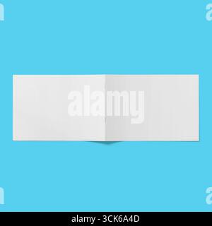 Un libro aperto vuoto che mostra le sue pagine vuote, invitando creatività e idee. Foto Stock