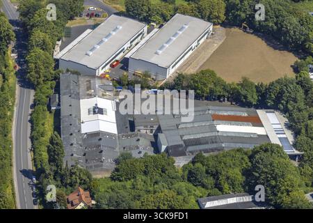 Vista aerea, Hesonwerk GmbH nella zona industriale di Rosendahler Strasse, Gevelsberg, regione della Ruhr, Renania settentrionale-Vestfalia, Germania, DE, Europa, commerci Foto Stock