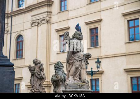 Praga, repubblica Ceca - 29 dicembre 2024. Colonna della peste della Santissima Trinità Foto Stock