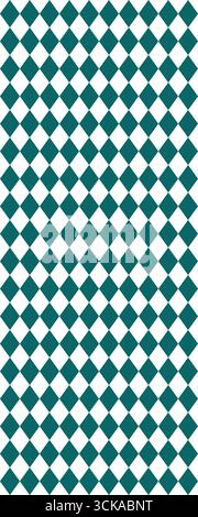 @motivo geometrico con forme a rombo in verde acqua e bianco per la modalità Illustrazione Vettoriale