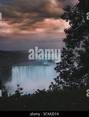 Cascate del Niagara tramonto cascata Horseshoe Falls - Ontario Canada Foto Stock
