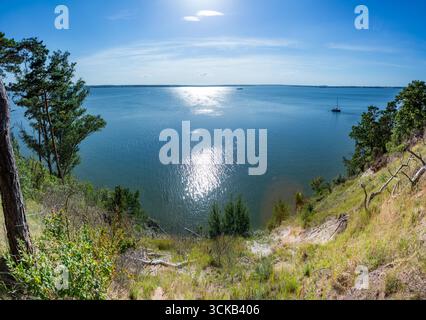 Paesaggio roccioso a Usedom a Glitz con vista sul Mar baltico Foto Stock