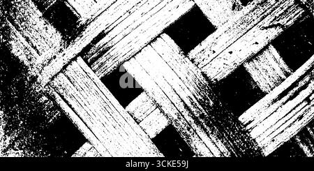 Fondo in tessuto rustico di vimini con trama grunge intrecciata per un design accattivante. Illustrazione Vettoriale